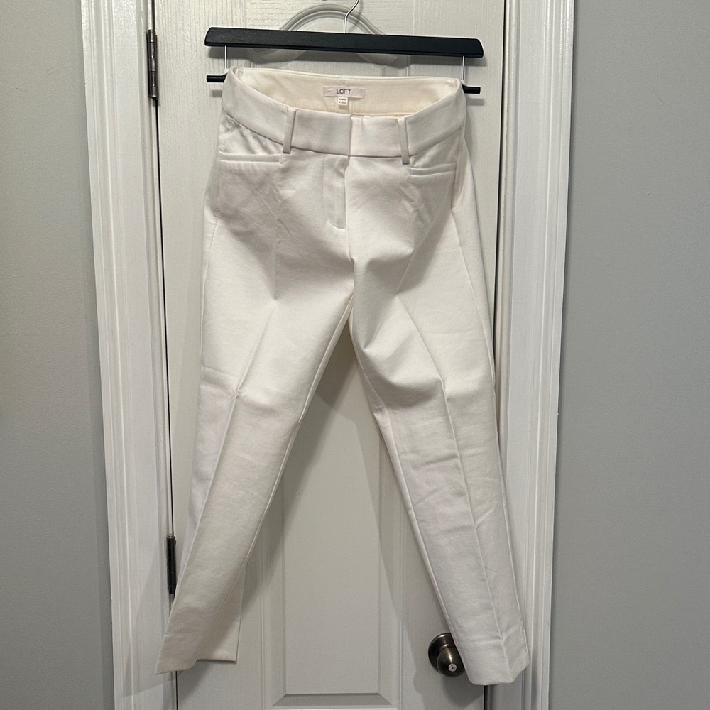 LOFT Cream Tailored Trousers